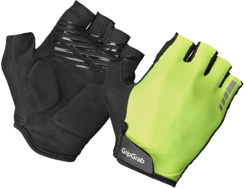 GripGrab RIDE Polstret Kortfingret Sommerhandsker - Yellow Hi-Vis