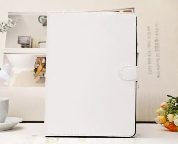 Lækkert læder cover til iPad Air, iPad (2017) & (2018). Hvid.