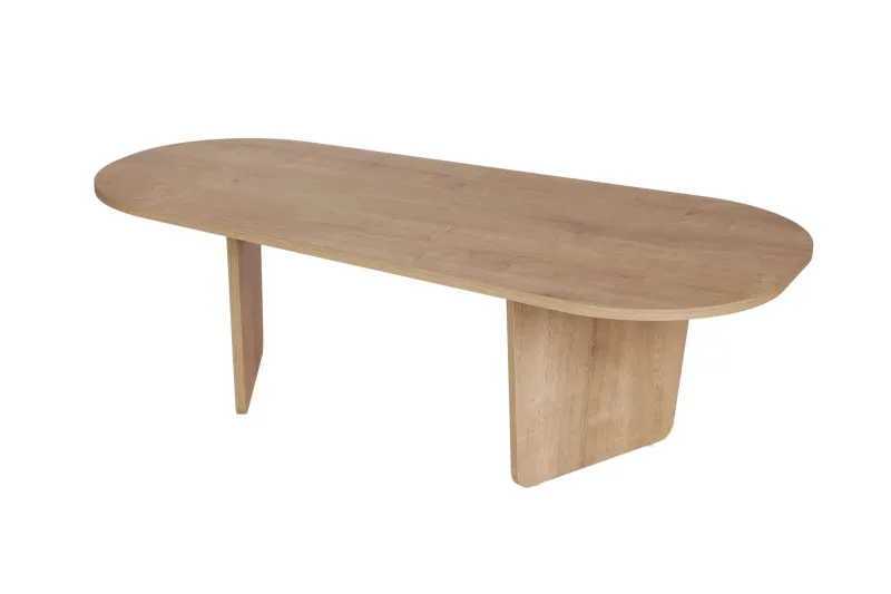 NORDVÄRK Ovalis sofabord, rektangulær - eg melamin (130x65)