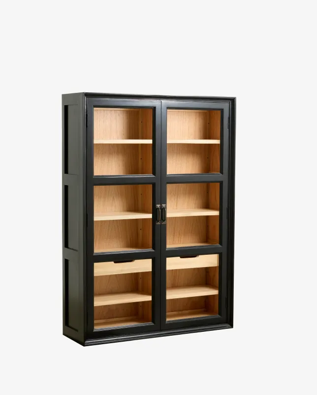 Nordal - VIVA vægskab, 2 låger  -  sort  -  B85 × D27 × H120 cm