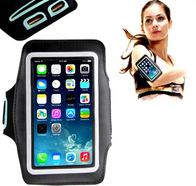 Gear4U sportsarmbånd til smartphones op til 4.7". Sort.