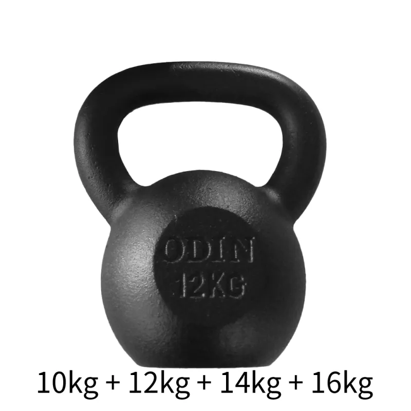 Odin Kettlebell Støbejern PAKKETILBUD (10, 12, 14, 16kg)