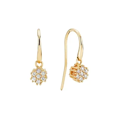 Ørehænger i 14 kt. Guld med Diamanter - 0,21 ct