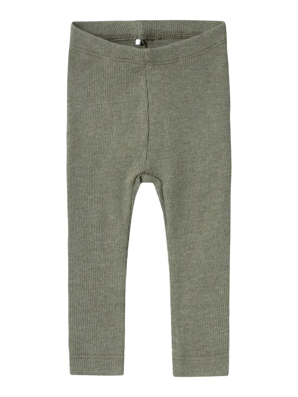 Name It Kab - Leggings Noos - Dusty Olive Melange - 50 cm
