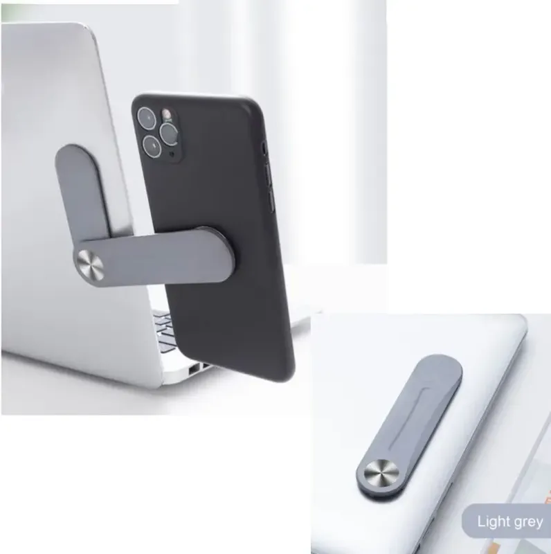 Universal Magnetisk Mobilholder til Montering på Laptop. Lysegrå.
