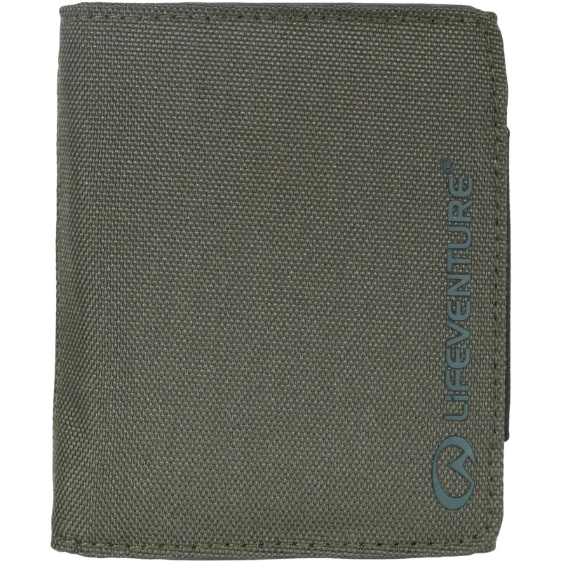 Lifeventure RFID Wallet i genanvendte materialer, olivengrøn