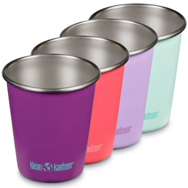Klean kanteen Kid Cup drikkekop 296 ml, butterflies, 4 stk.