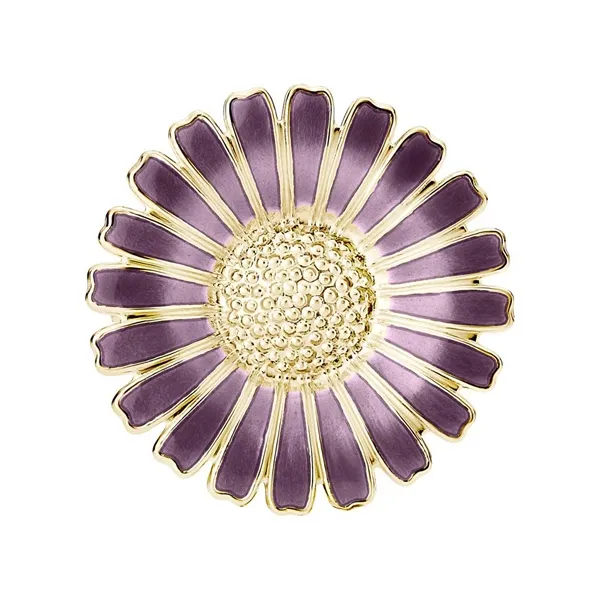 Lund Marguerit Broche i forgyldt Sølv 36 mm - Lilla