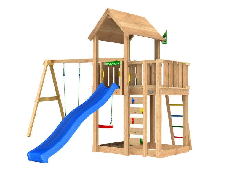 Jungle Gym - Legetårn Jungle Gym Mansion 2.1 m/2-Swing Module 220 ekskl. rutsjebane