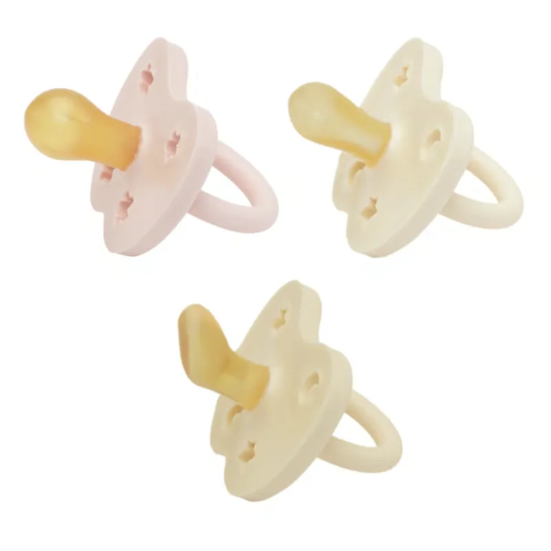 Hevea Naturgummi Sut Girl Mix, Nyfødt 0+ Måned Powder Pink, Cream, and Milky White (1 sæt)