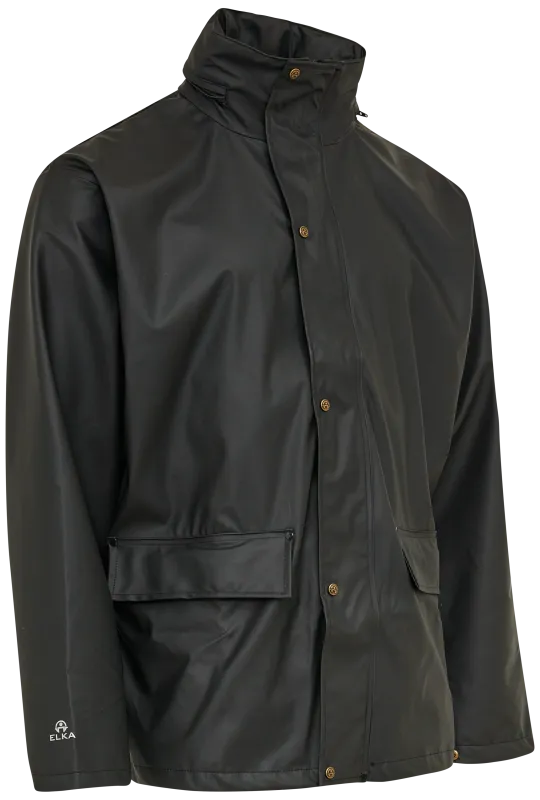 Regnjakke PU 026300 sort Str. 4XL