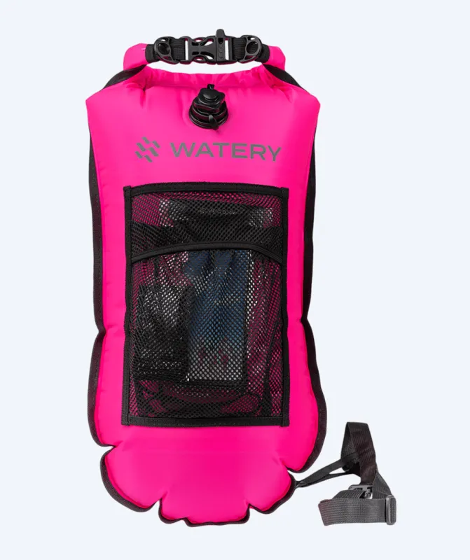 Watery havtaske til svømning - Pro 28L - Pink - Svømmebøje