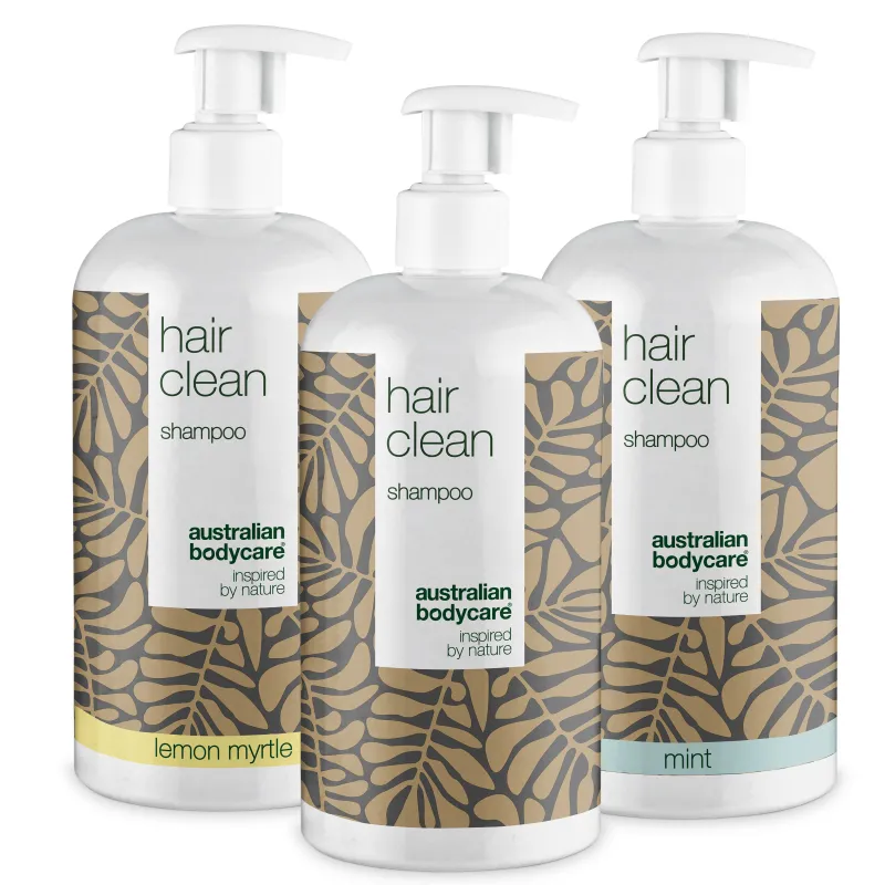 3 for 2 Tea Tree shampoo 500 ml - pakketilbud â Pakketilbud med 3 shampoos (500 ml): Tea Tree Oil, Lemon Myrtle & Mint