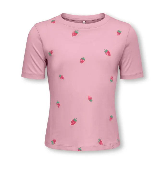 Only Mini Beate SS Tee - Romance Rose Strawberry - 92 cm