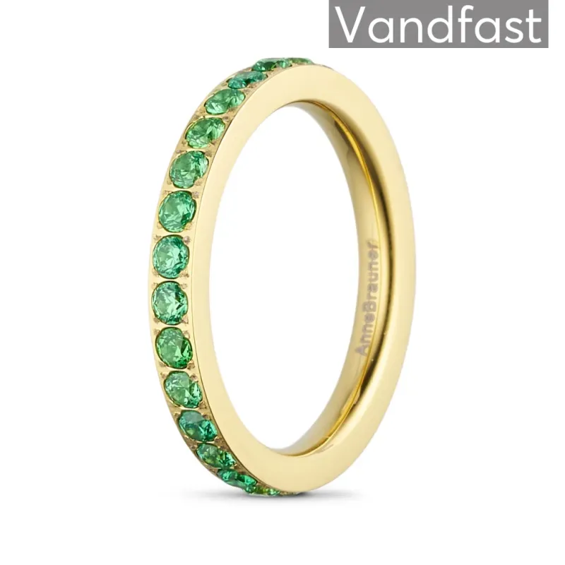 ANNEBRAUNER Alliance L-Green Ring 18K Guldbelagt