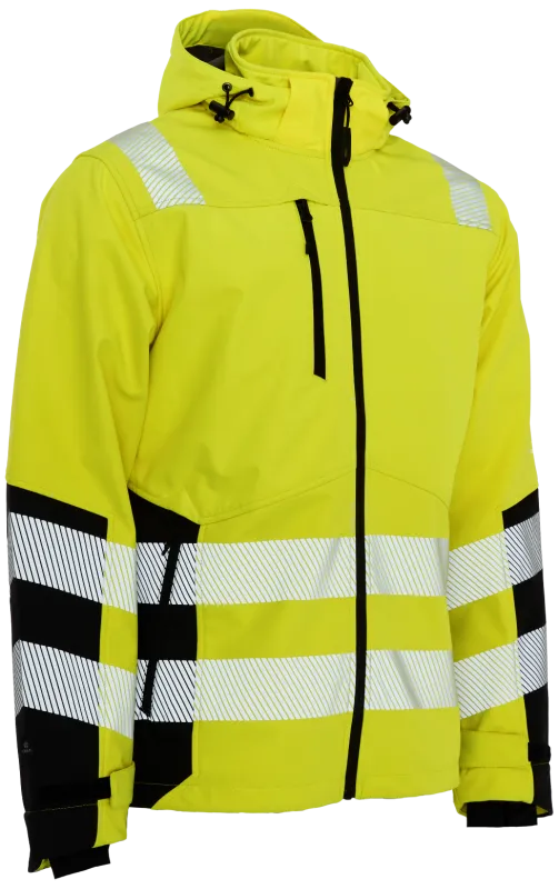Hi-vis softshelljakke recycled 116503R gul Str. M