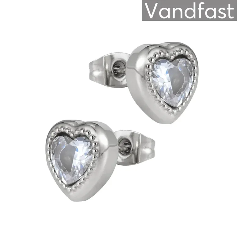 ANNEBRAUNER Passion Heart Clear Øreringe