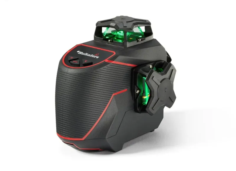 Krydslaser 3 x 360° (1 vandret og 2 lodrette), grøn laserlinje