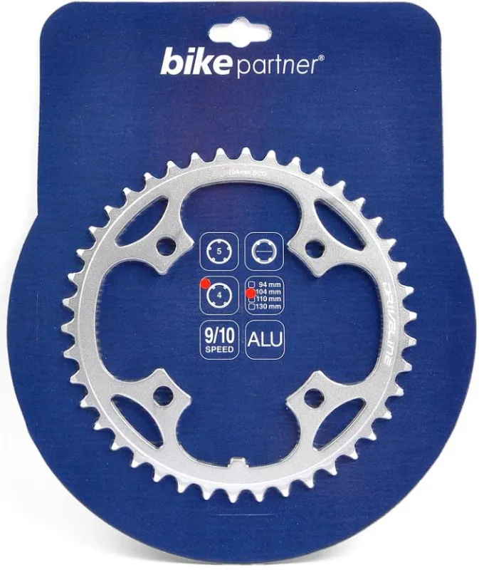 Bikepartner Driveline 44t Alu Klinge Ø104 4huls - 9/10 speed