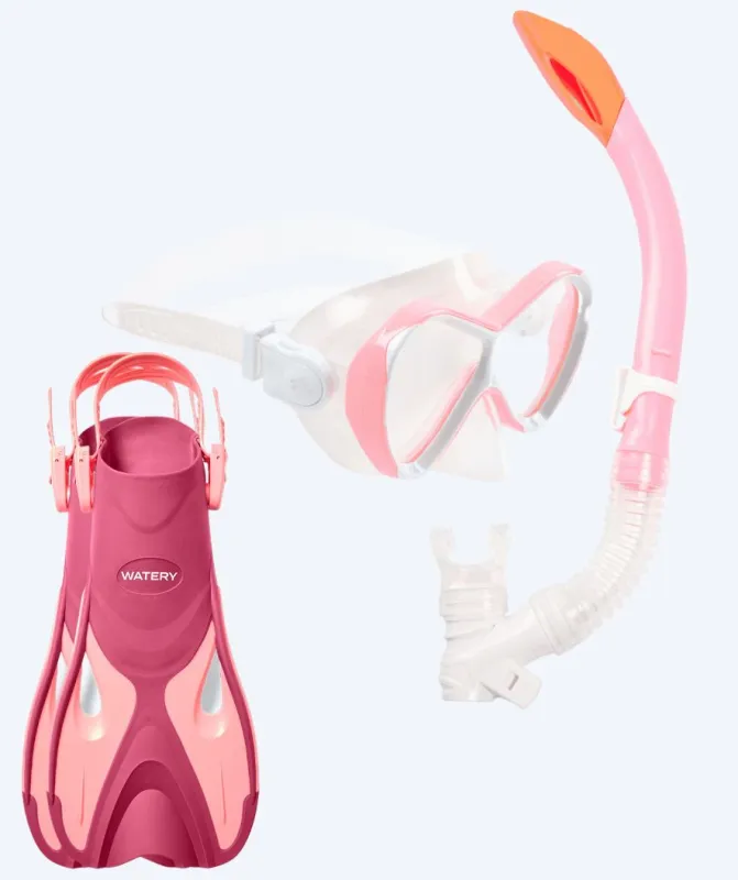 Watery snorkelsæt til børn - Fisher/Triton - Pink/lyserød - Snorkelsæt til børn (4-16 år)