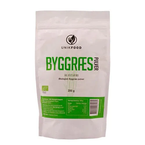 Byggræs pulver Øko. - 200 gram