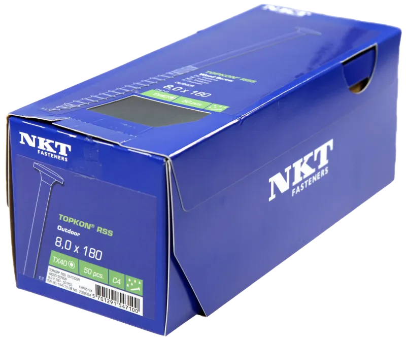 NKT Topkon RSS konstr.skrue C4 TH TX40 8×180 50stk