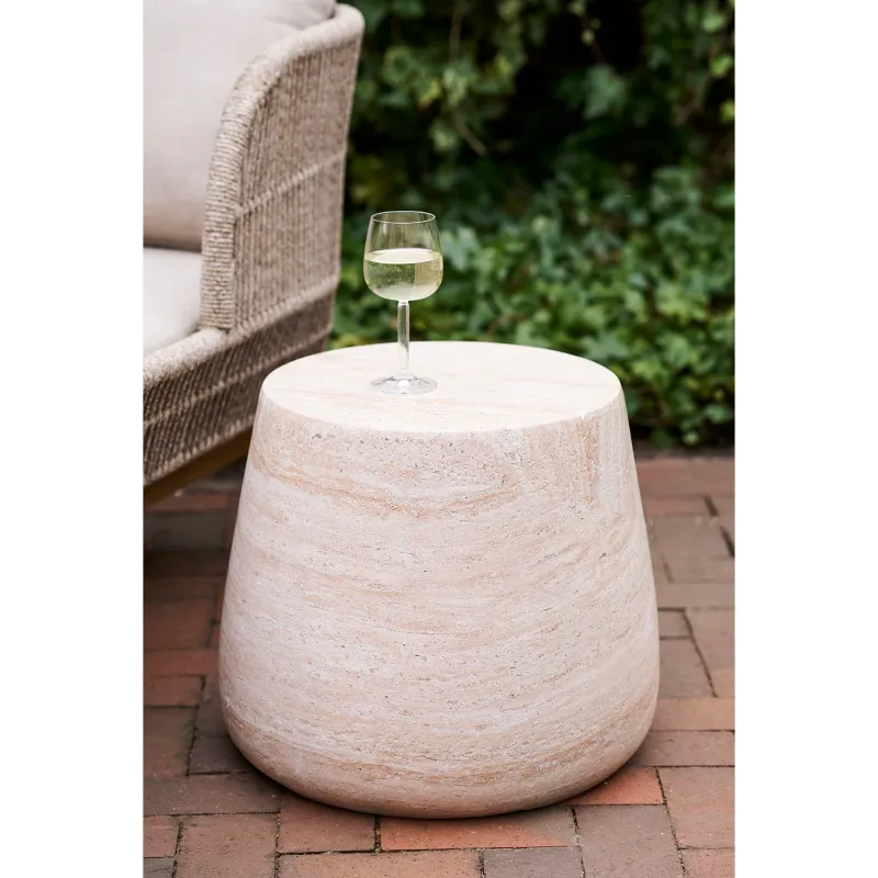 House Nordic - Bonn Sidebord, Natur, fiberclay, Ø47,5cm