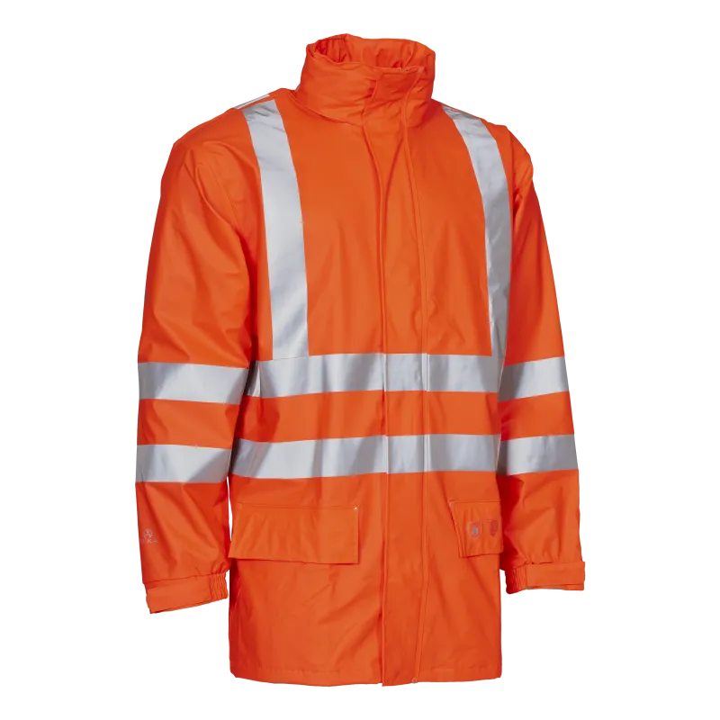 Securetech Multinorm visible Pu Jakke - Fl. orange - 5XL