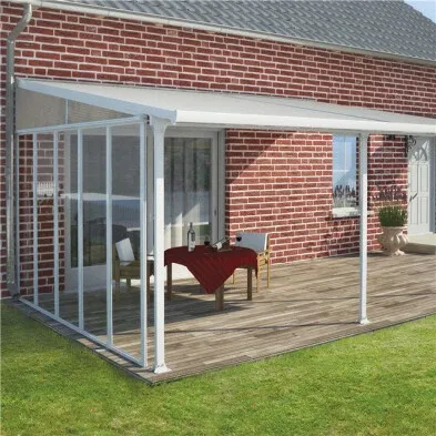 Palram Canopia - Sidevæg til Feria 4x4,25m Terrasseoverdækning Hvid