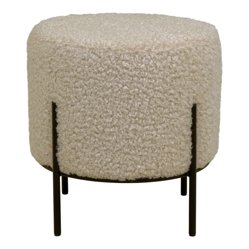 House Nordic - Alford Puf i gråbrun Ø35,5 cm
