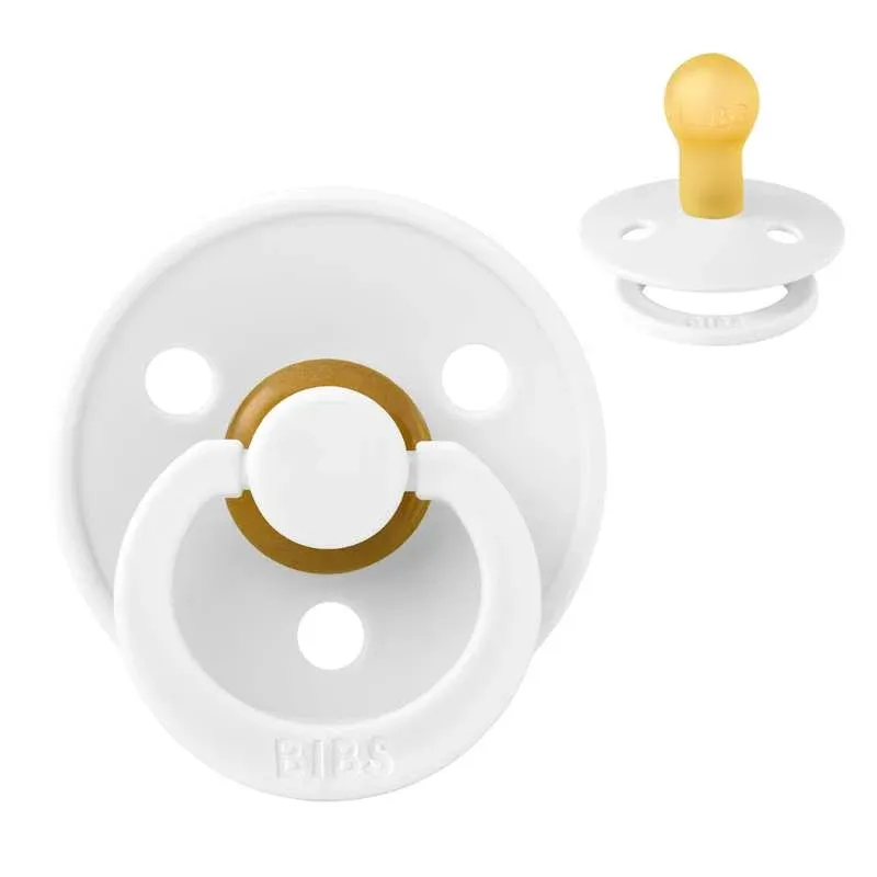 BIBS Rund Colour Sut - Str. 1 - Naturgummi - White