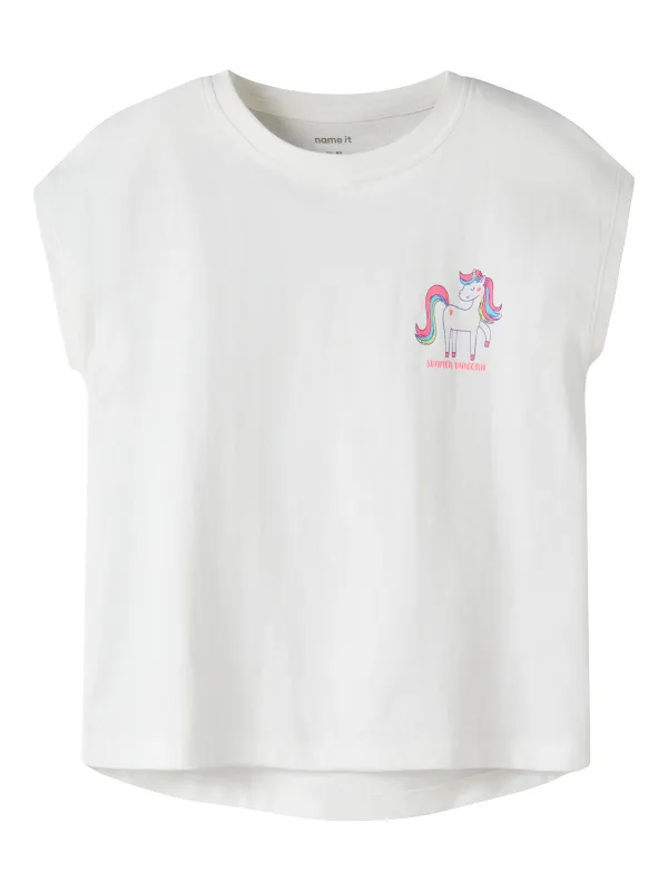 Name It Varutti Loose Top - Bright White - 92 cm