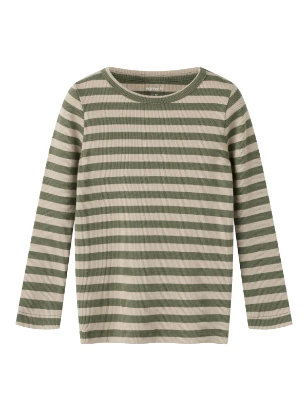 Name It Banio - Ls Shirt Noos - Dusty Olive - 80 cm