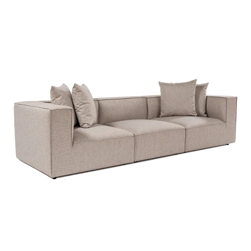 NORDVÄRK Sora 3 3 pers. sofa - sand-beige stof
