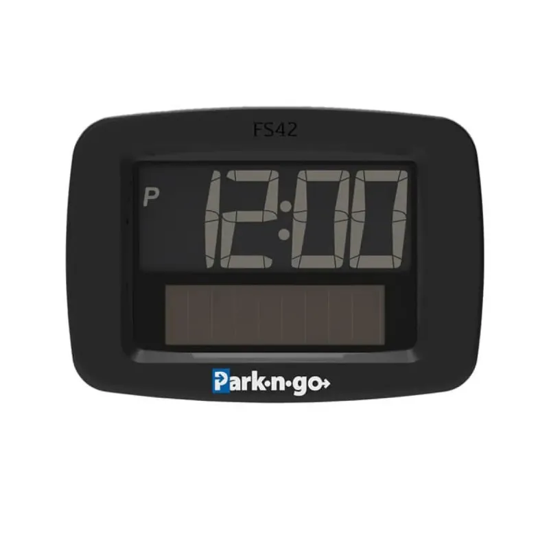 Park-N-Go Eco digital P-skive m. Solcelle - Sort
