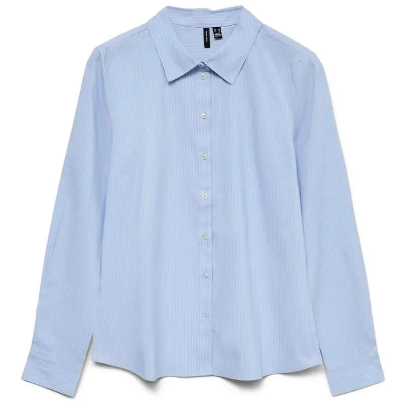 VERO MODA dame skjorte VMSOPHIE - Light Blue Friba stripes