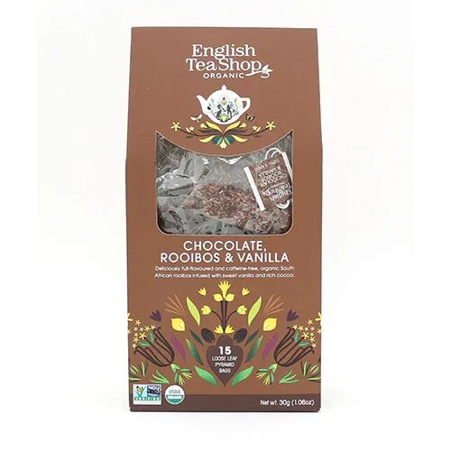 Chocolate, Rooibos & Vanilla Tea Øko. - 15 breve