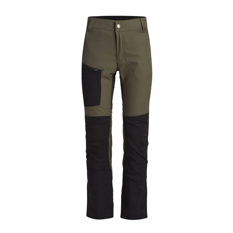 Lundhags Fulu Stretch Hybrid Pant JR, vandrebukser, grøn/sort