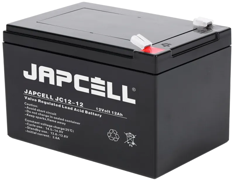 Japcell blybatteri JC12-12 AGM, 12V/12Ah