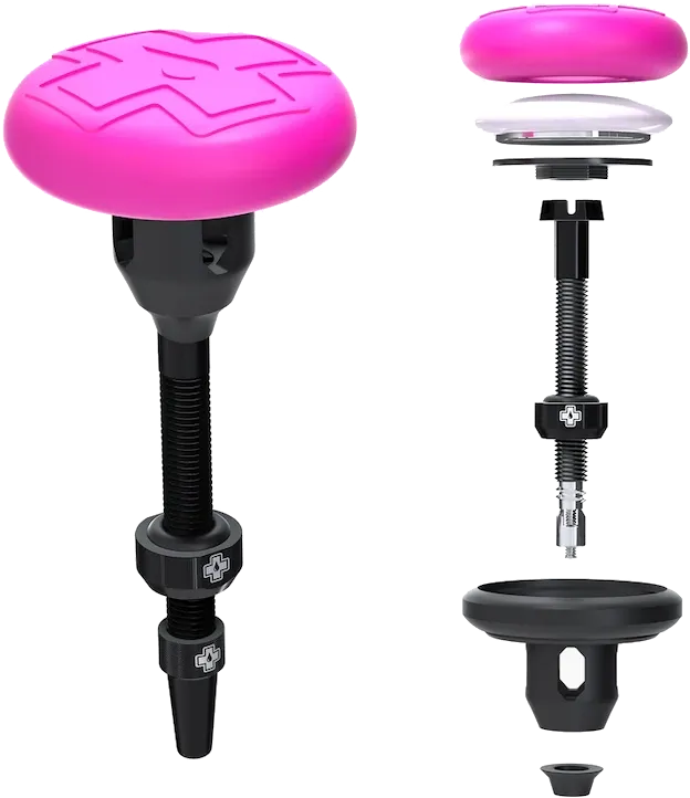Muc-Off Stealth Tubeless Tag Holder & 44mm Valve Kit til Apple Airtag