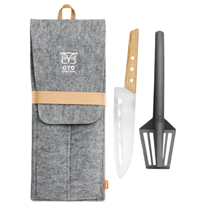 Oyo Duo Hiking BBQ Set, grillsæt, grå