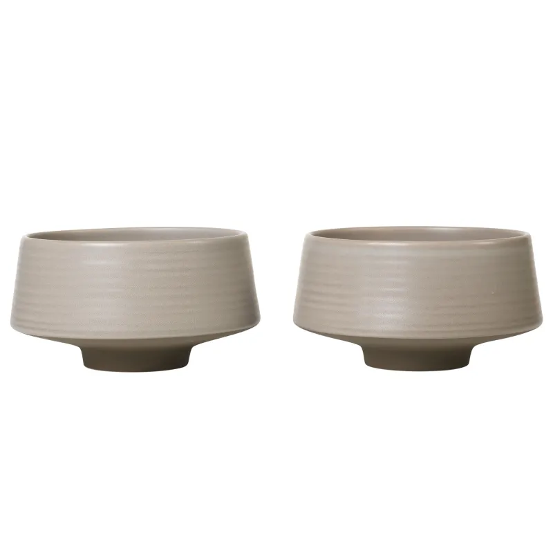 Broste Miko Skål, warm grey, 2 stk.