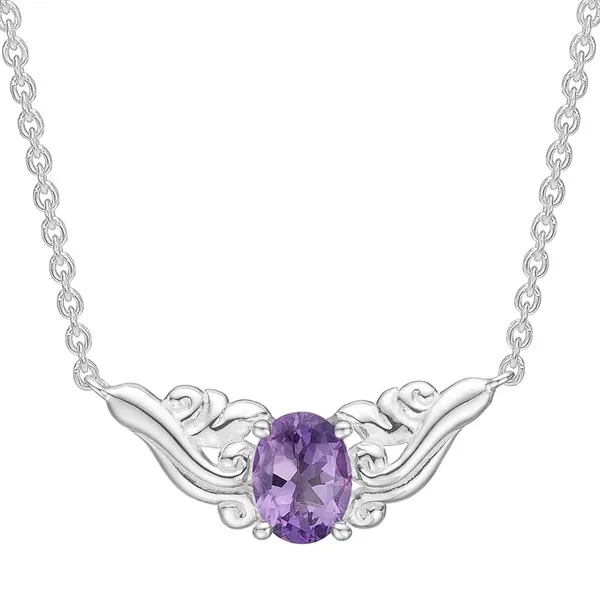 Collier i Sølv med Ametyst - 45 og 48 cm