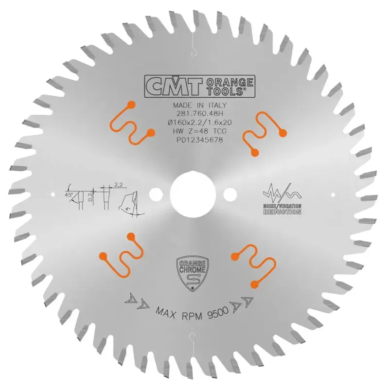 CMT Klinge 160x2,2x20 Z48 TF Chrom