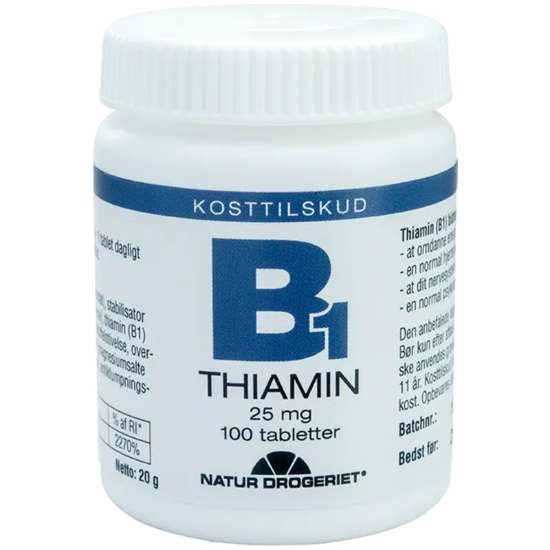 Natur Drogeriet B1 Vitamin 25 Mg (100 tab)