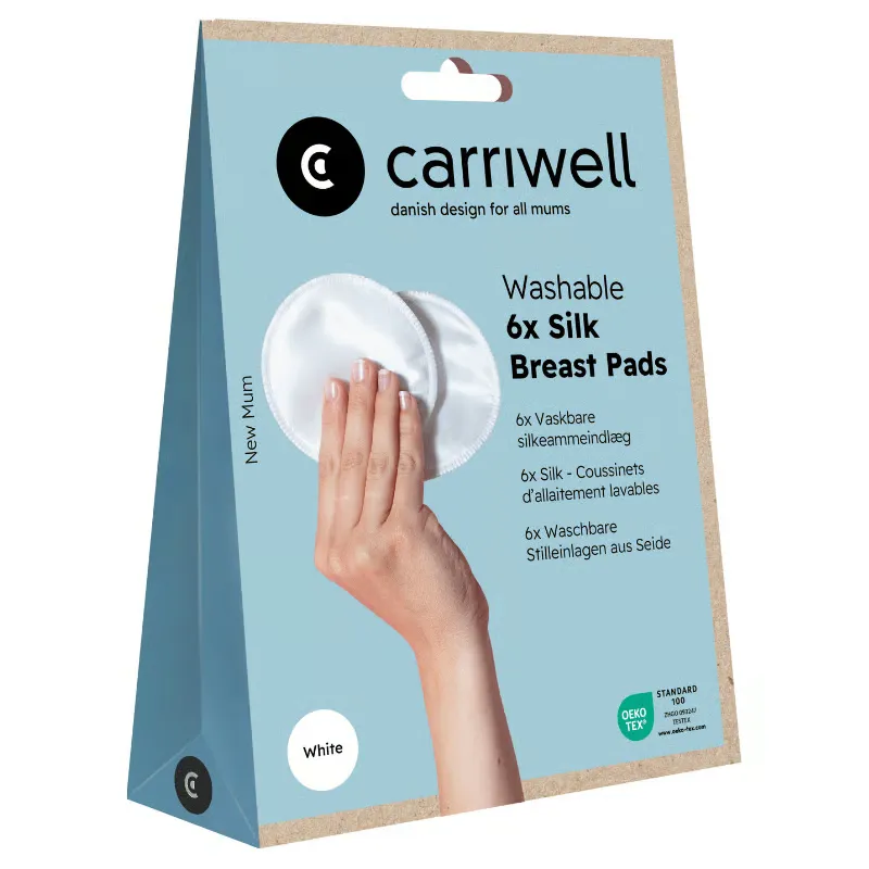 Carriwell Silk Breast Pads White (6 stk)