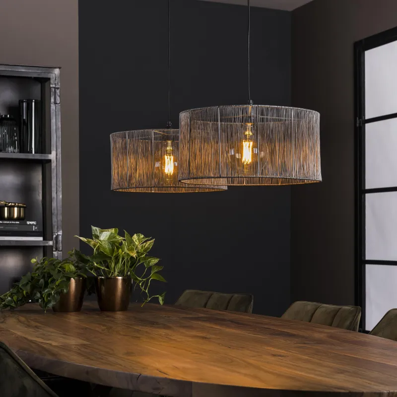 Dow - Loftlampe i metal med to skærme Levering