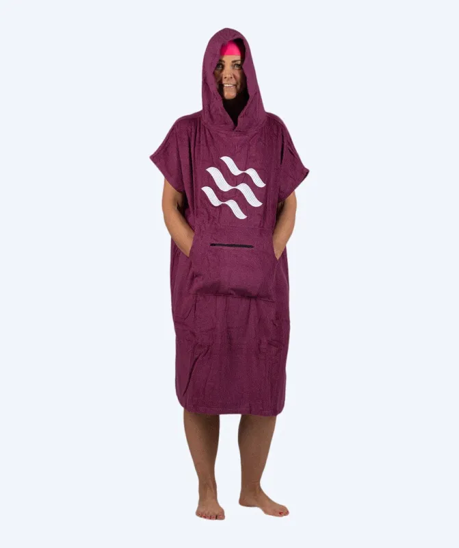 Watery badeponcho til voksne - Bomuld - Lilla