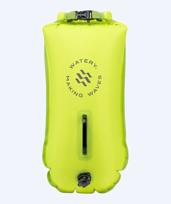 Watery havtaske - Swim Buoy & Dry Bag 28L - Fluo Gul - Svømmebøje