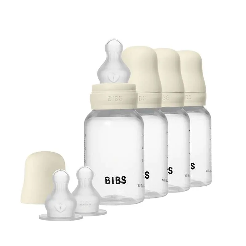 BIBS Bottle - Sutteflaskesæt - 4 stk. - Plastik - Silikone - 150ml - Ivory